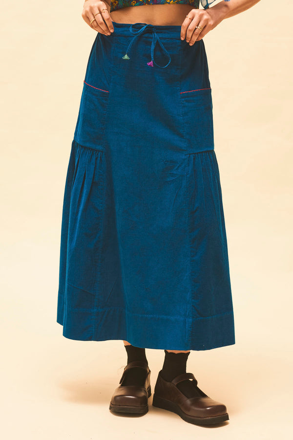 Indigo Maxi Skirt