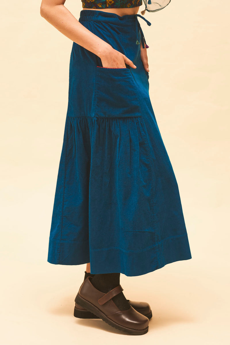 Indigo Maxi Skirt