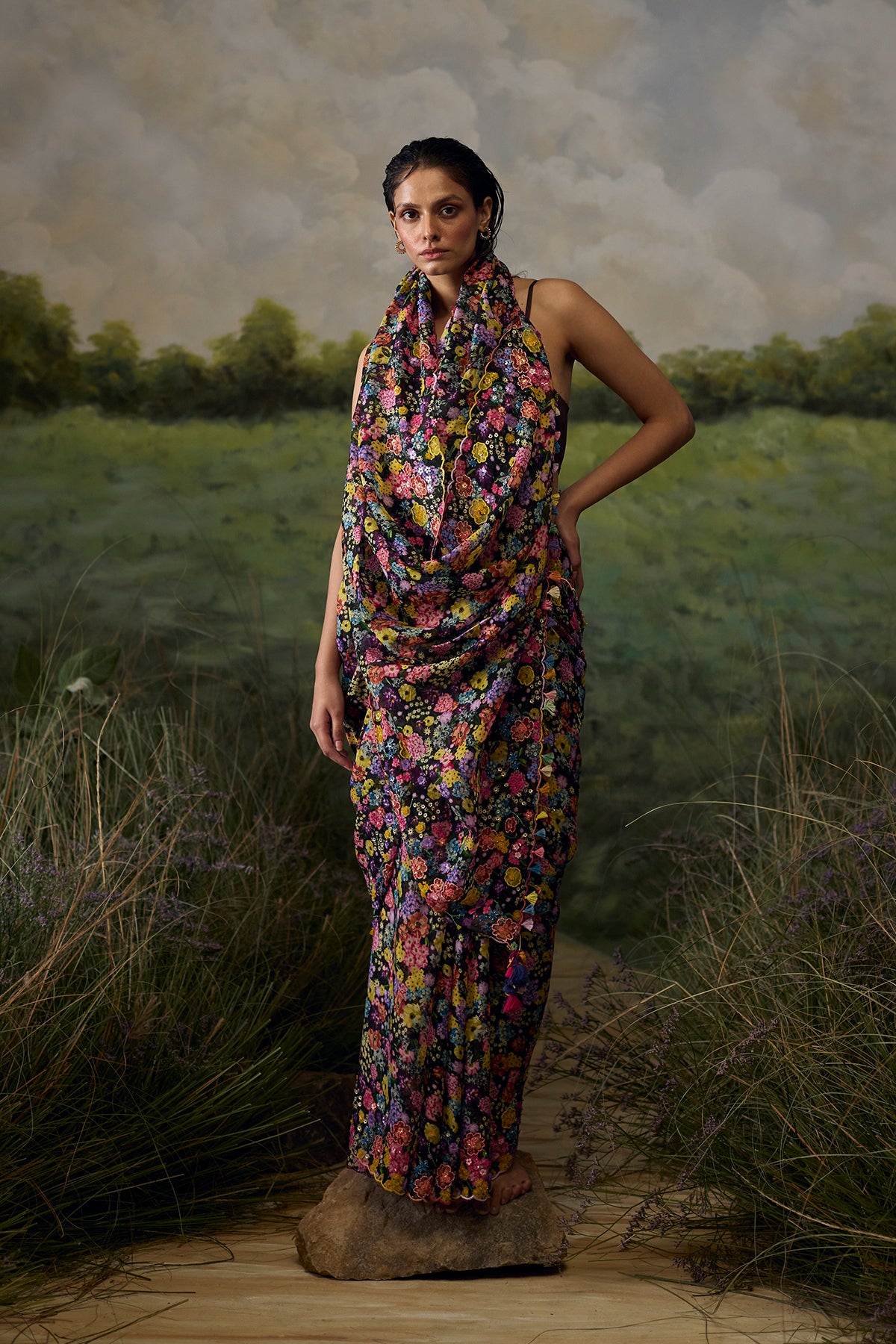 Onyx Printed Saree