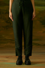 Forest green cuffed pants