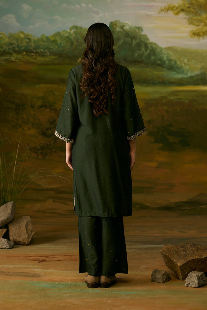 Forest green kurta