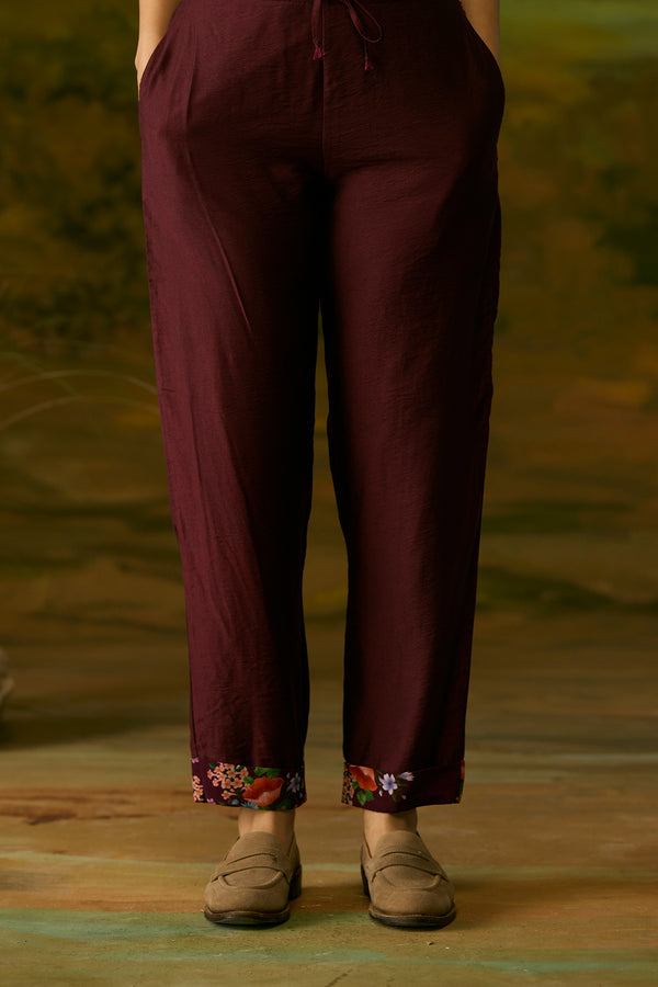 Crimson printed pant