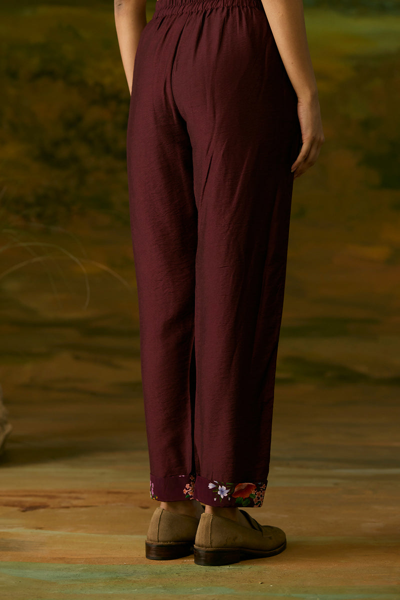 Crimson printed pant