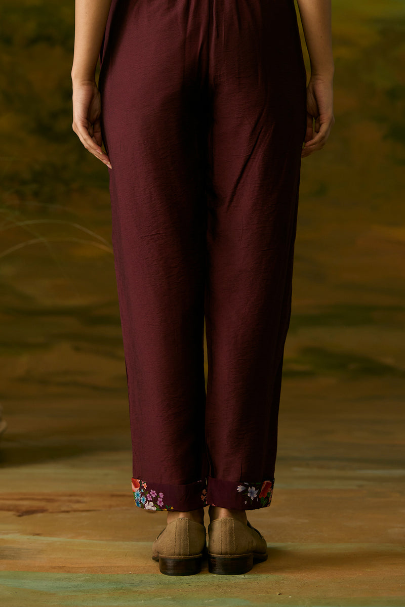 Crimson printed pant