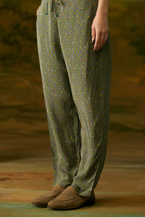 Dusty grey printed pant