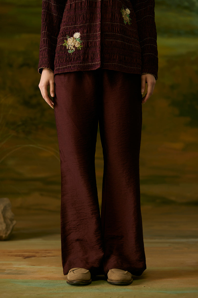 Crimson flared pant