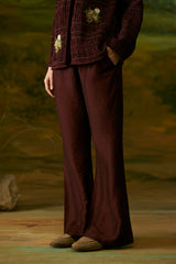 Crimson flared pant