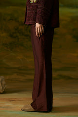 Crimson flared pant