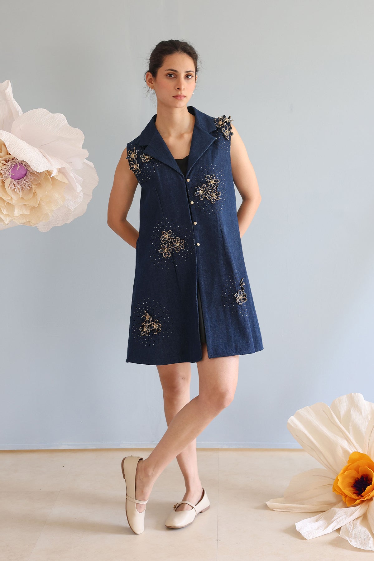 Midnight Blue Jacket Dress