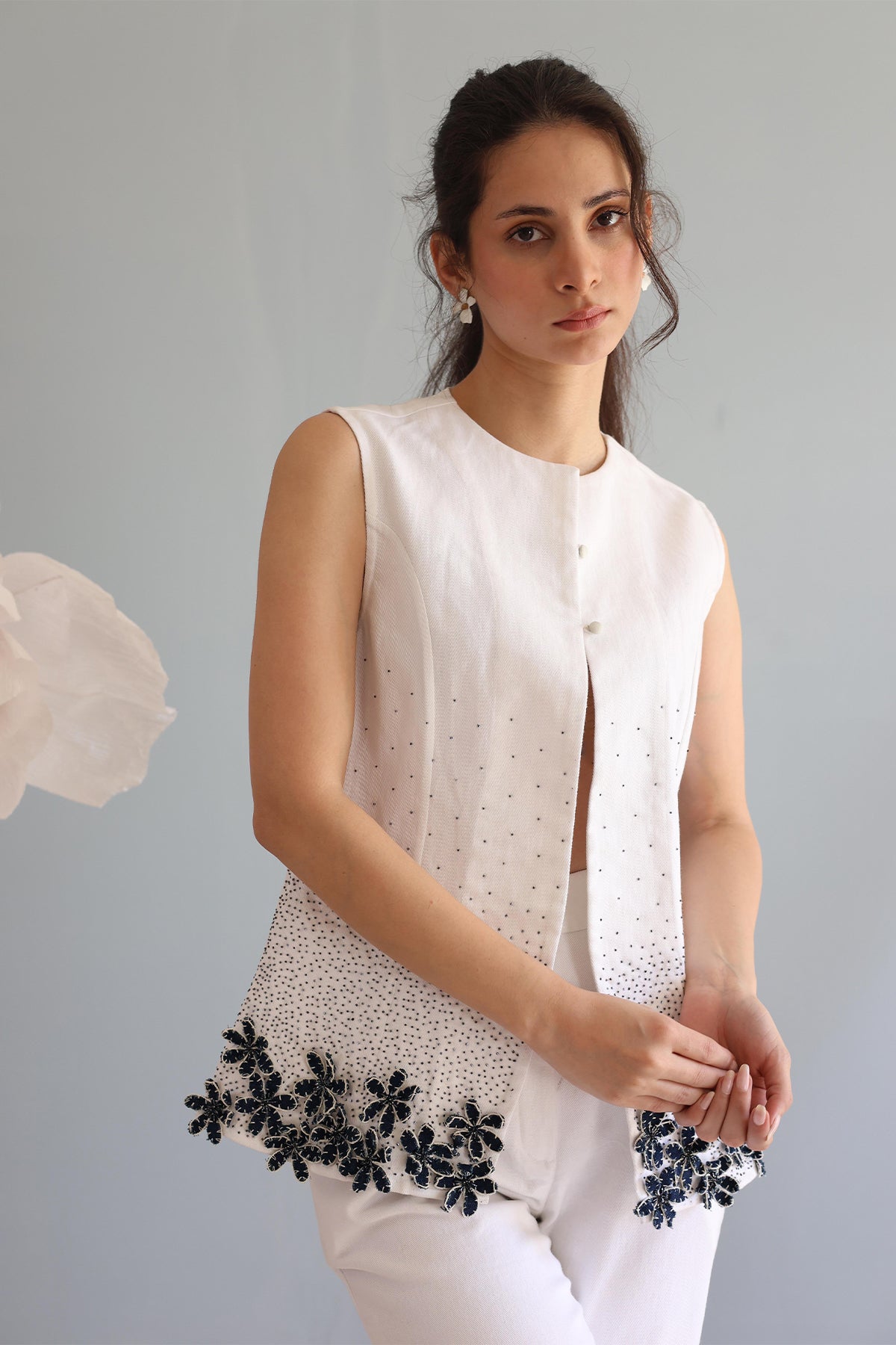 Ivory Floral Top