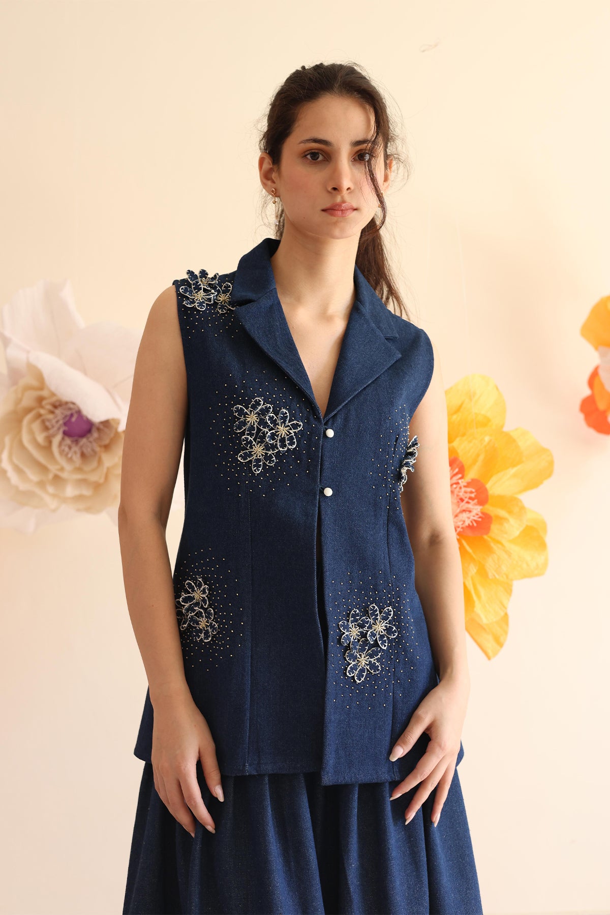 Midnight Blue Floral Jacket