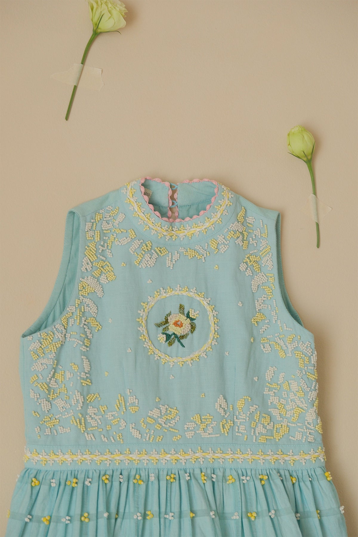 Kids Azure Tiered Dress