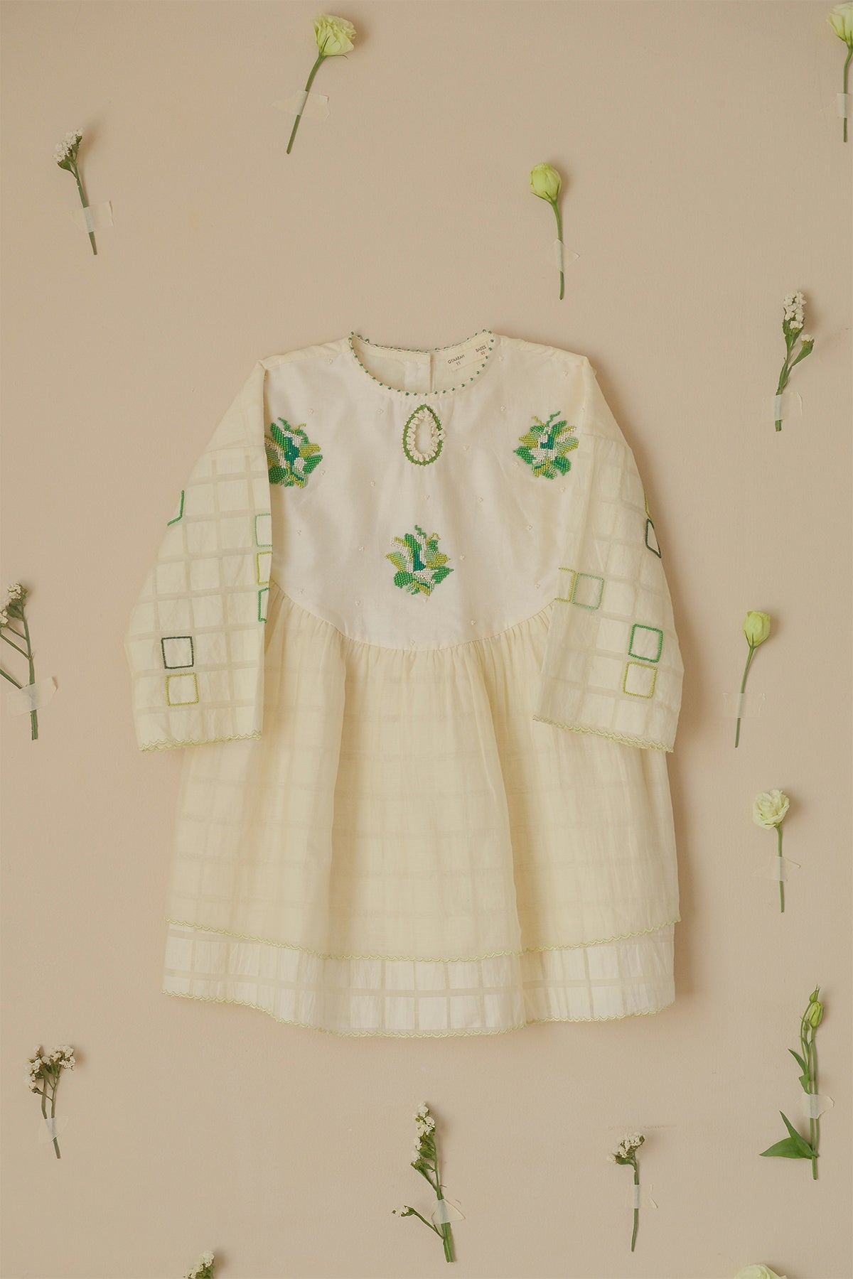Kids Moonlight Beaded Gathered Dress