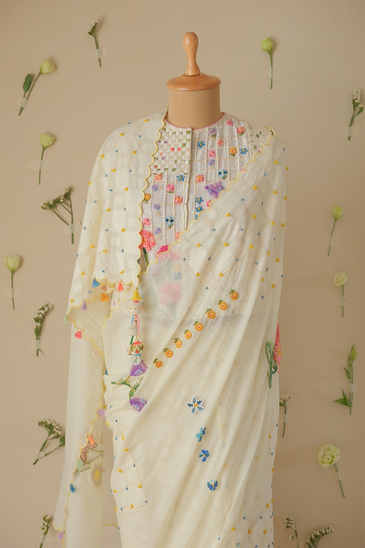 Moonlight Floral Saree