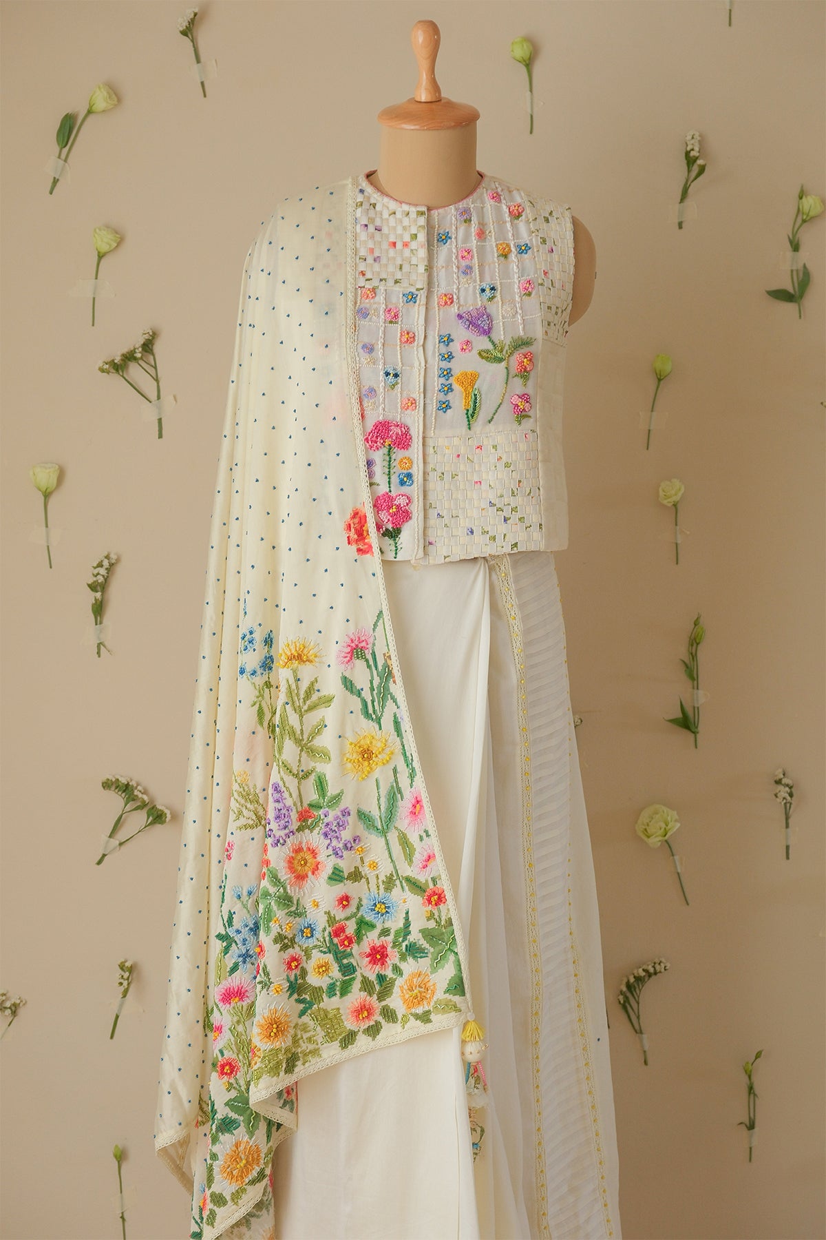 Moonlight Beaded Saree