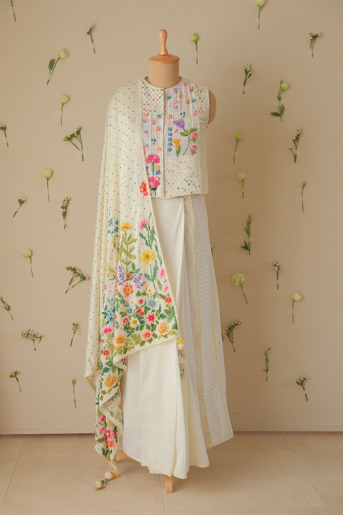 Moonlight Beaded Saree
