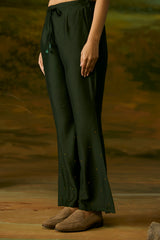 Forest green flared pants