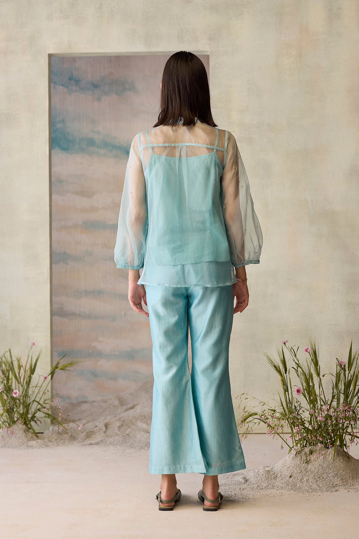 Azure Sheer Top
