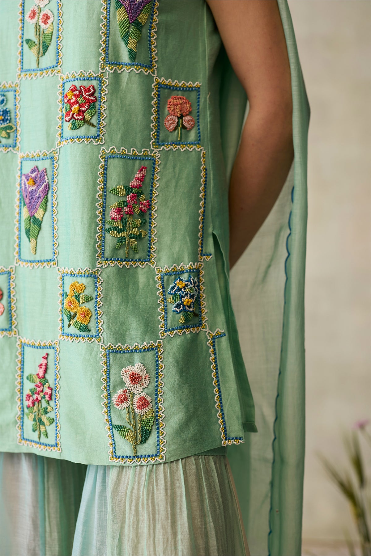 Seaglass Floral Kurta