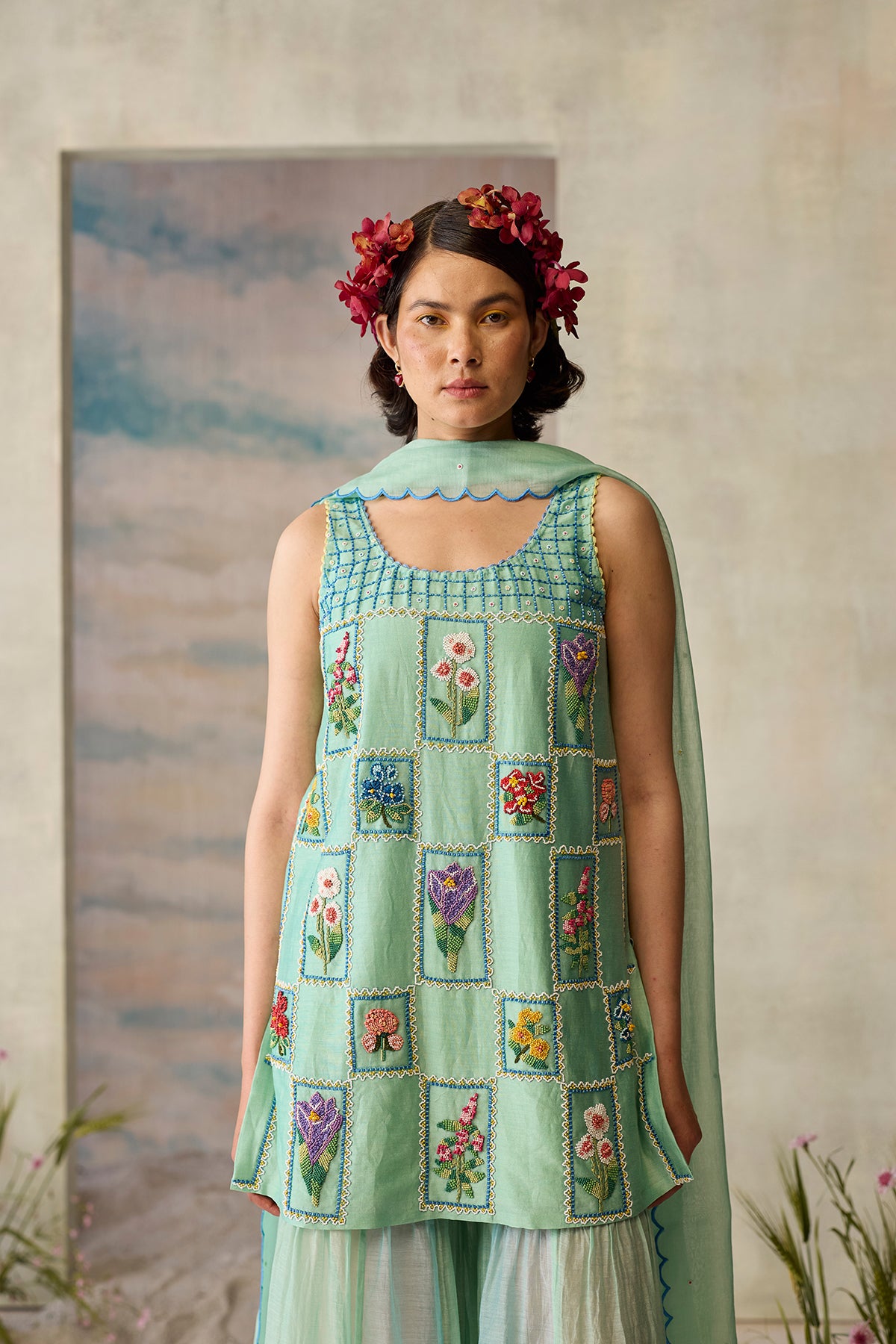 Seaglass Floral Kurta