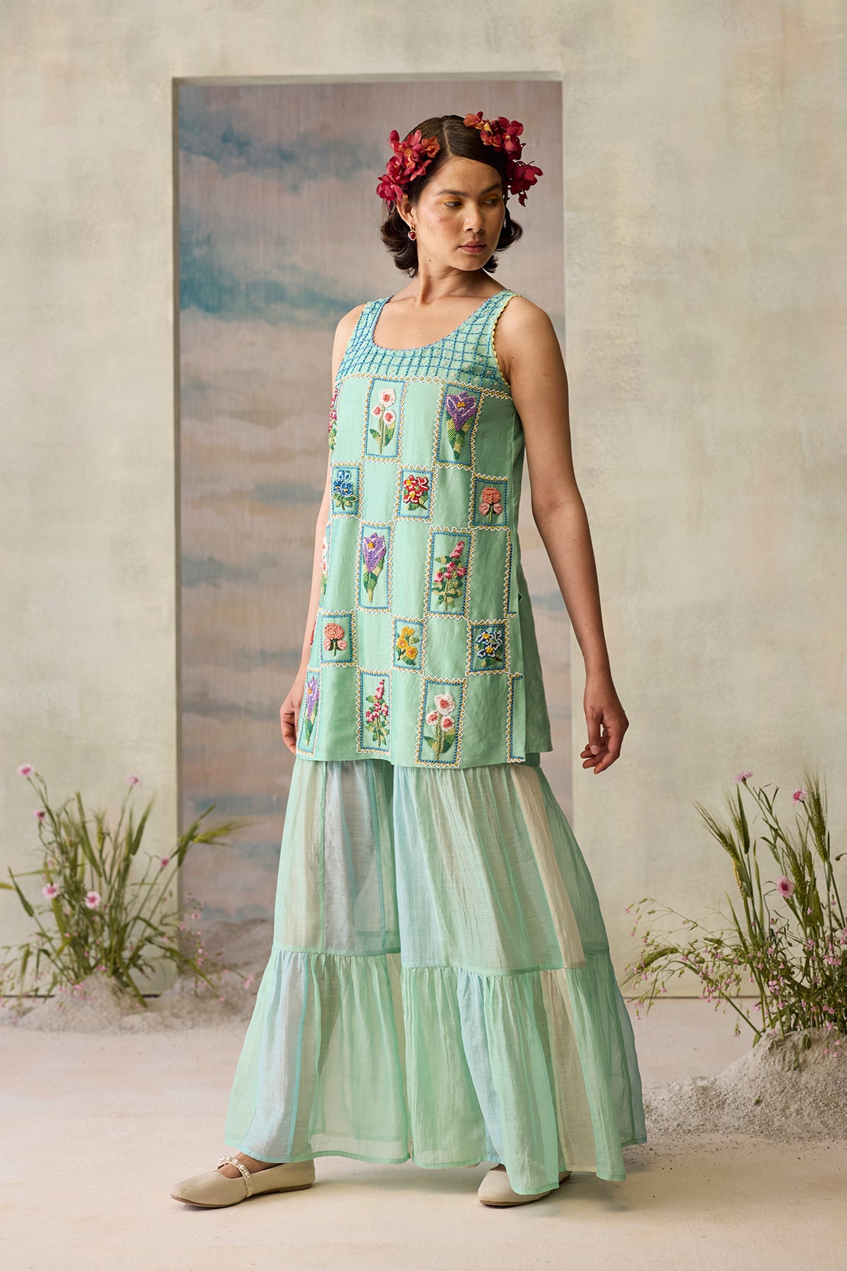 Seaglass Gharara Pants