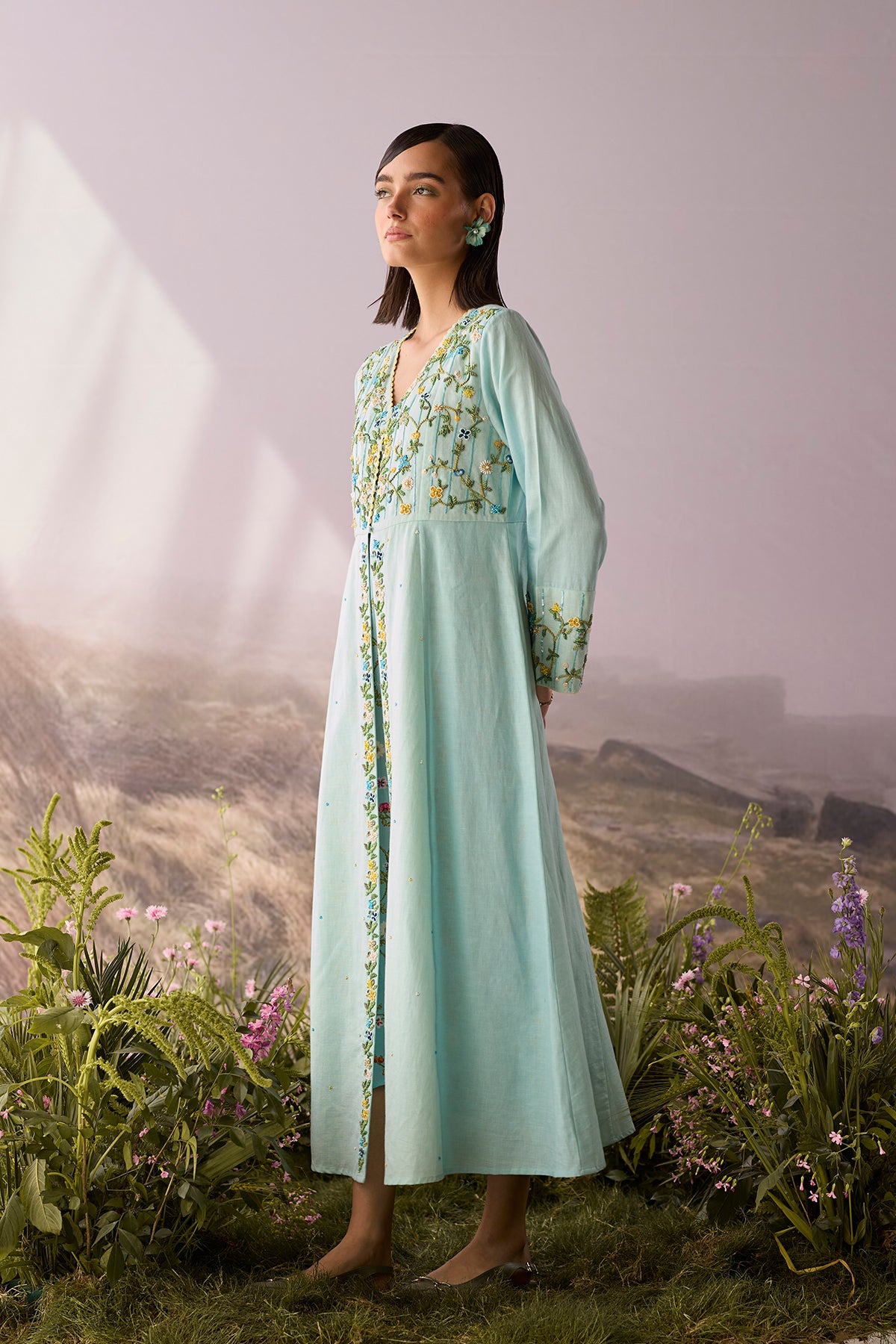 Azure Beaded Tunic