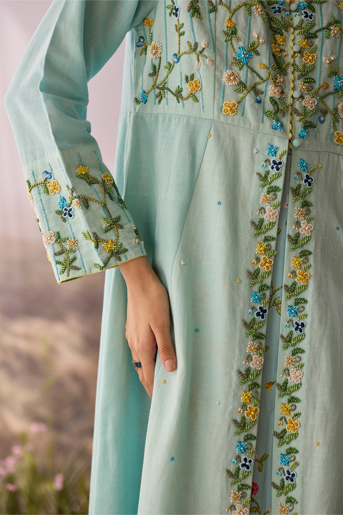 Azure Beaded Tunic