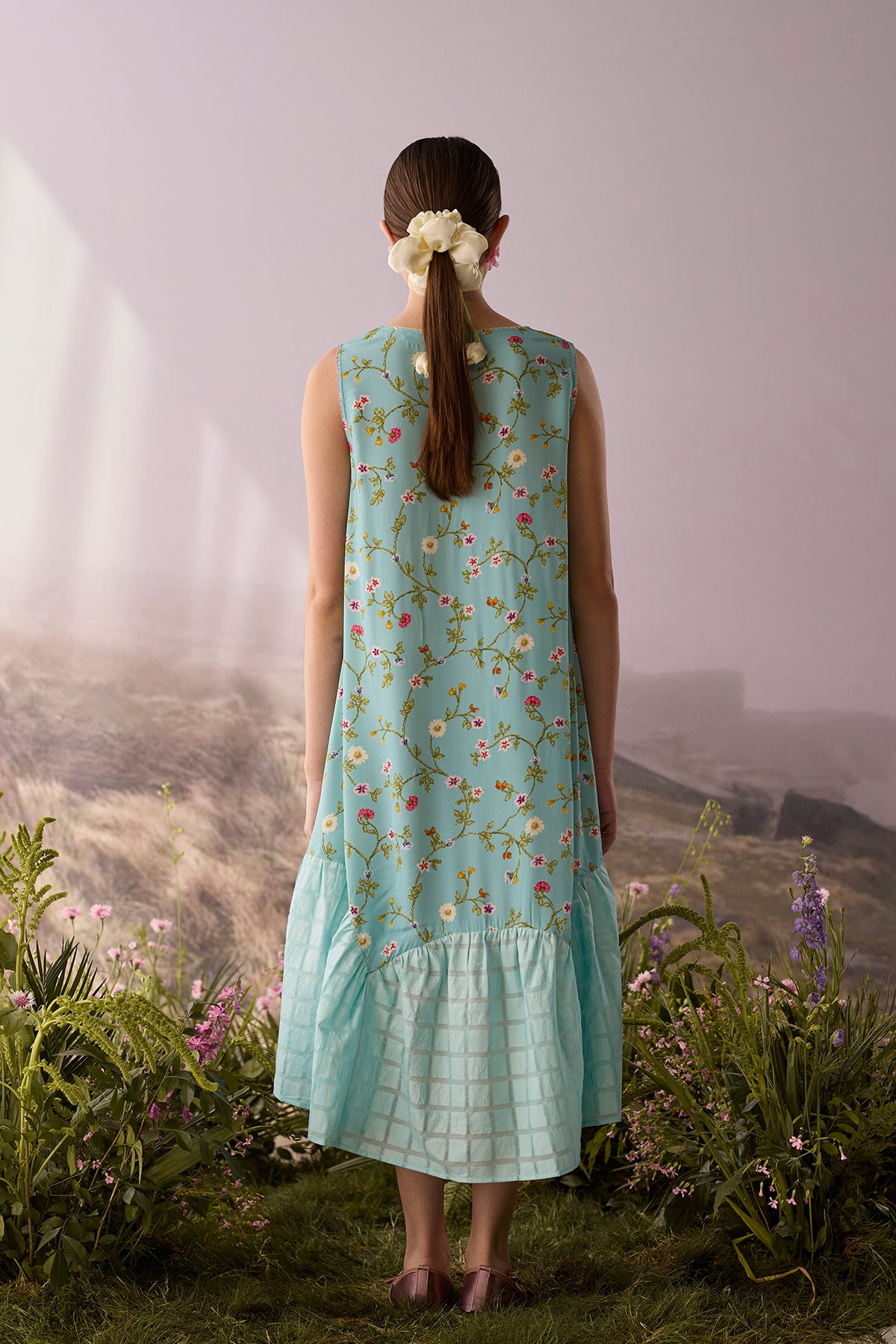 Azure Floral Dress