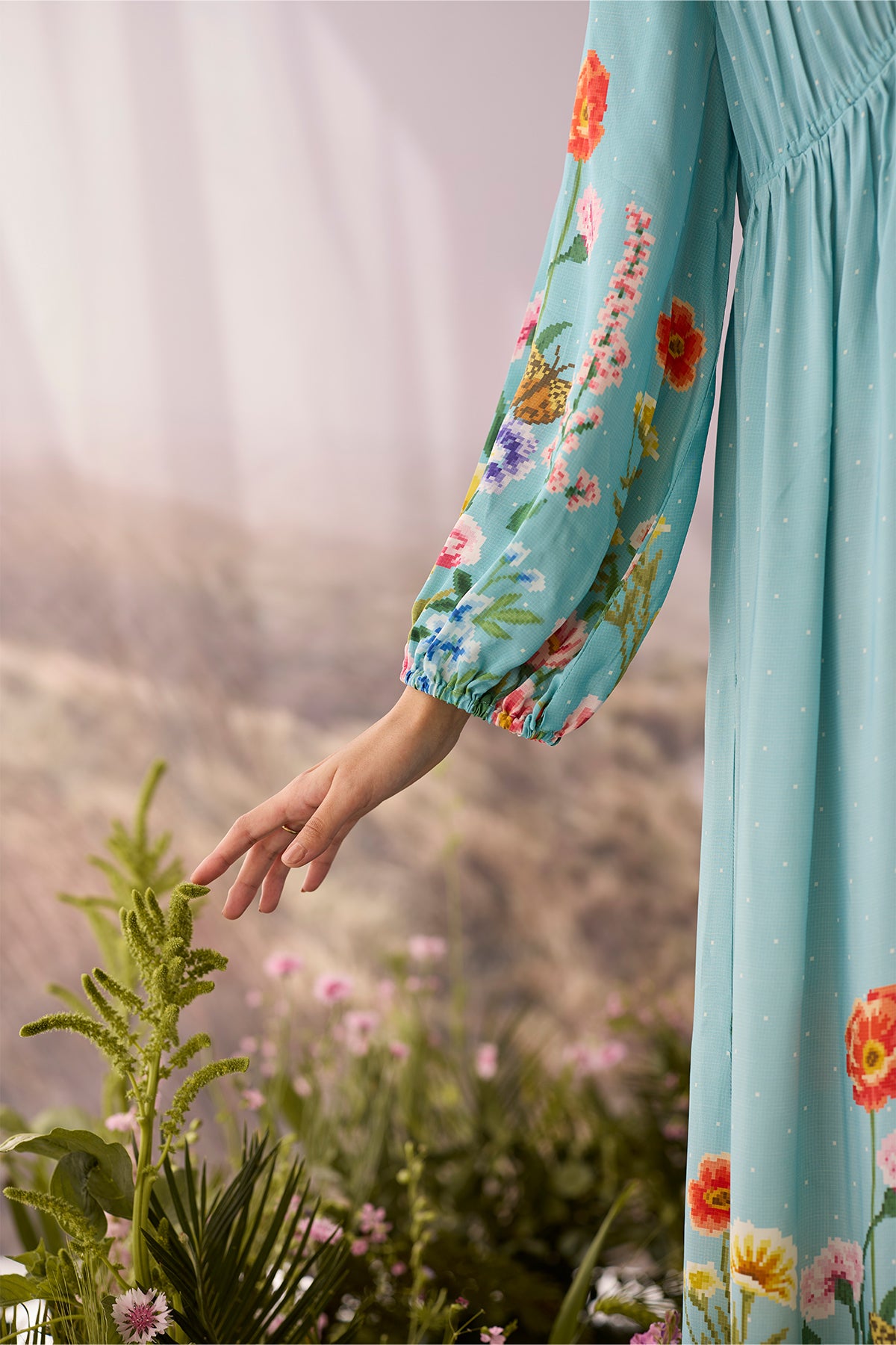 Azure Printed Dress