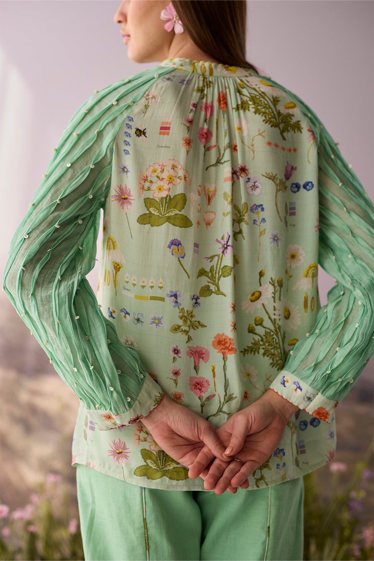 Seaglass Floral Shirt