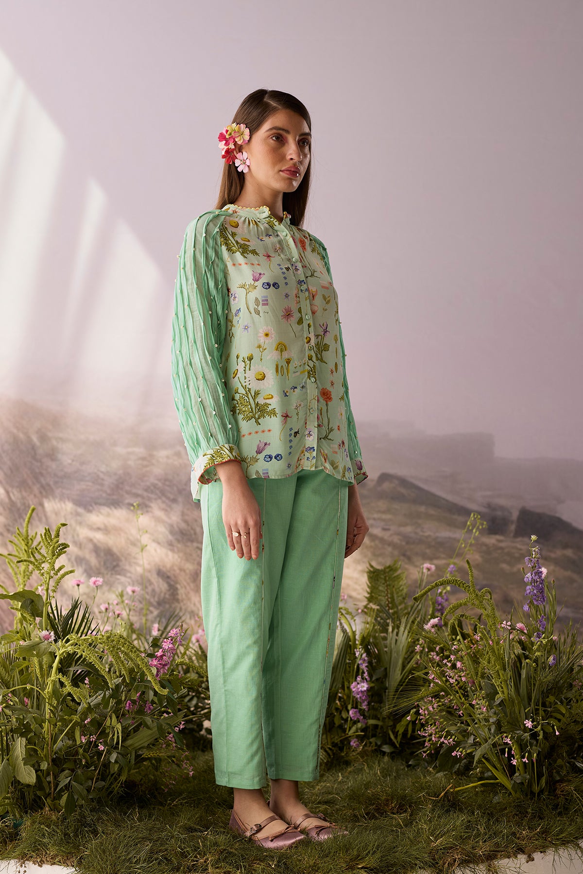 Seaglass Floral Shirt