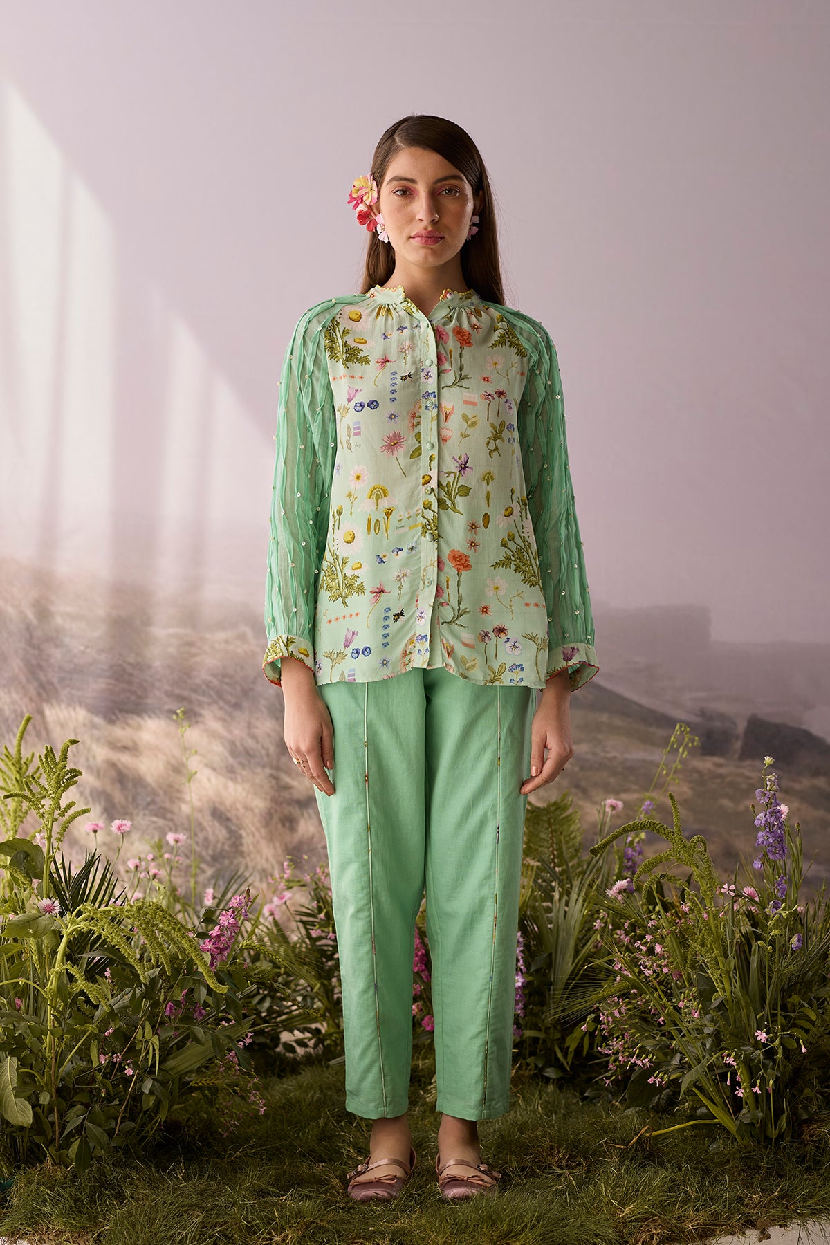 Seaglass Floral Shirt