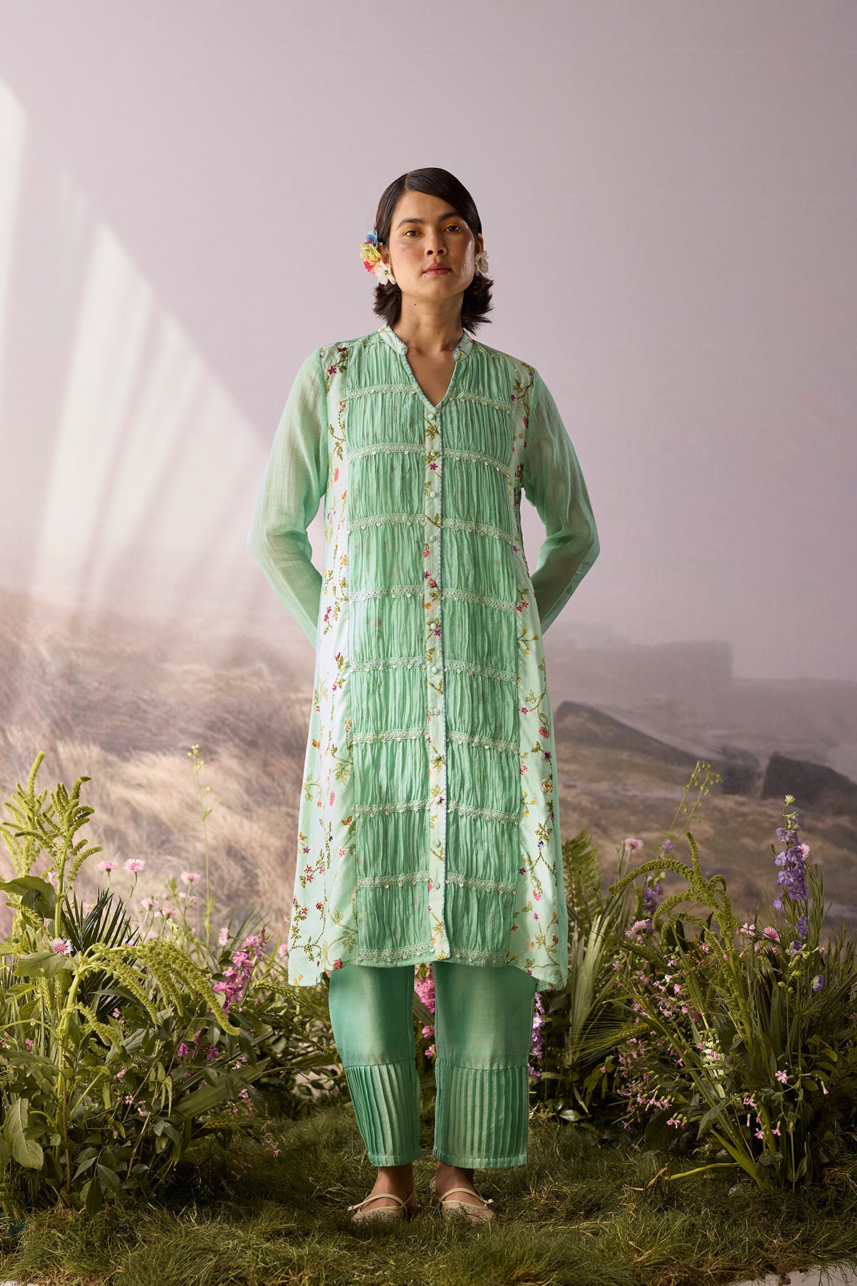 Seaglass Smocked Tunic