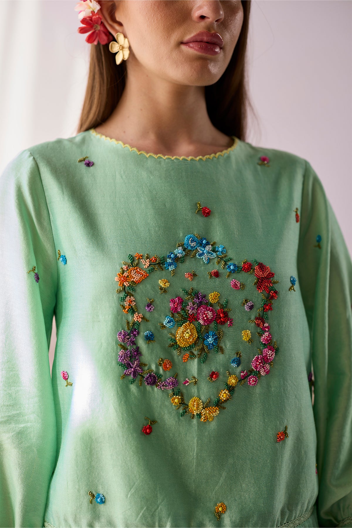 Seaglass Beaded Top