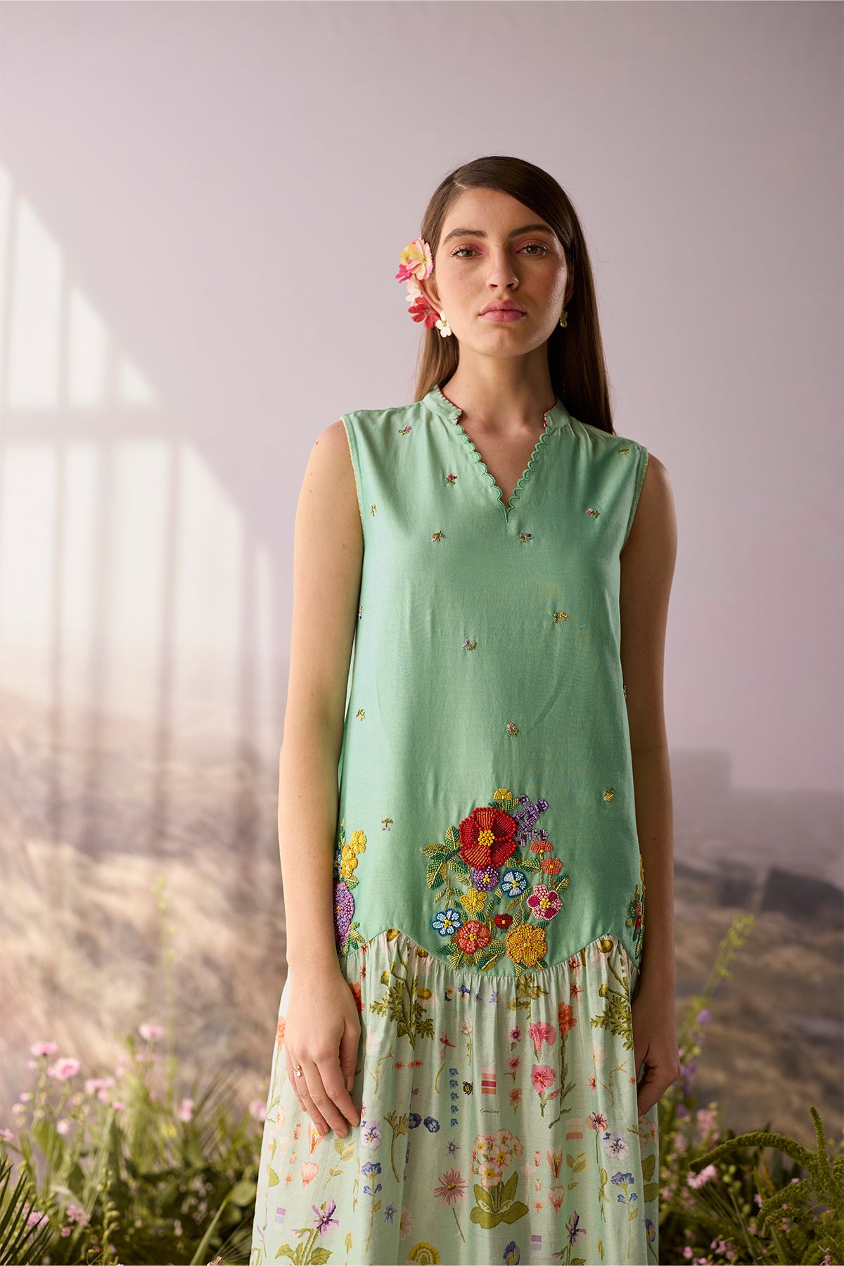 Seaglass Gathered Dress
