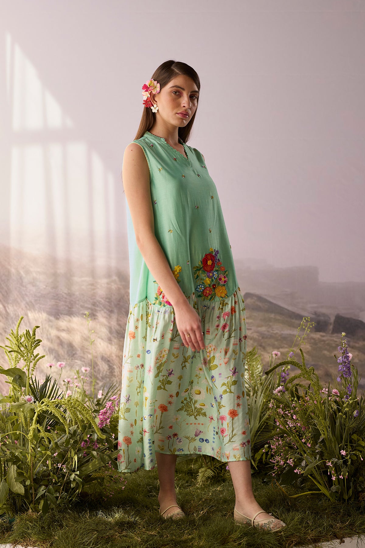 Seaglass Gathered Dress