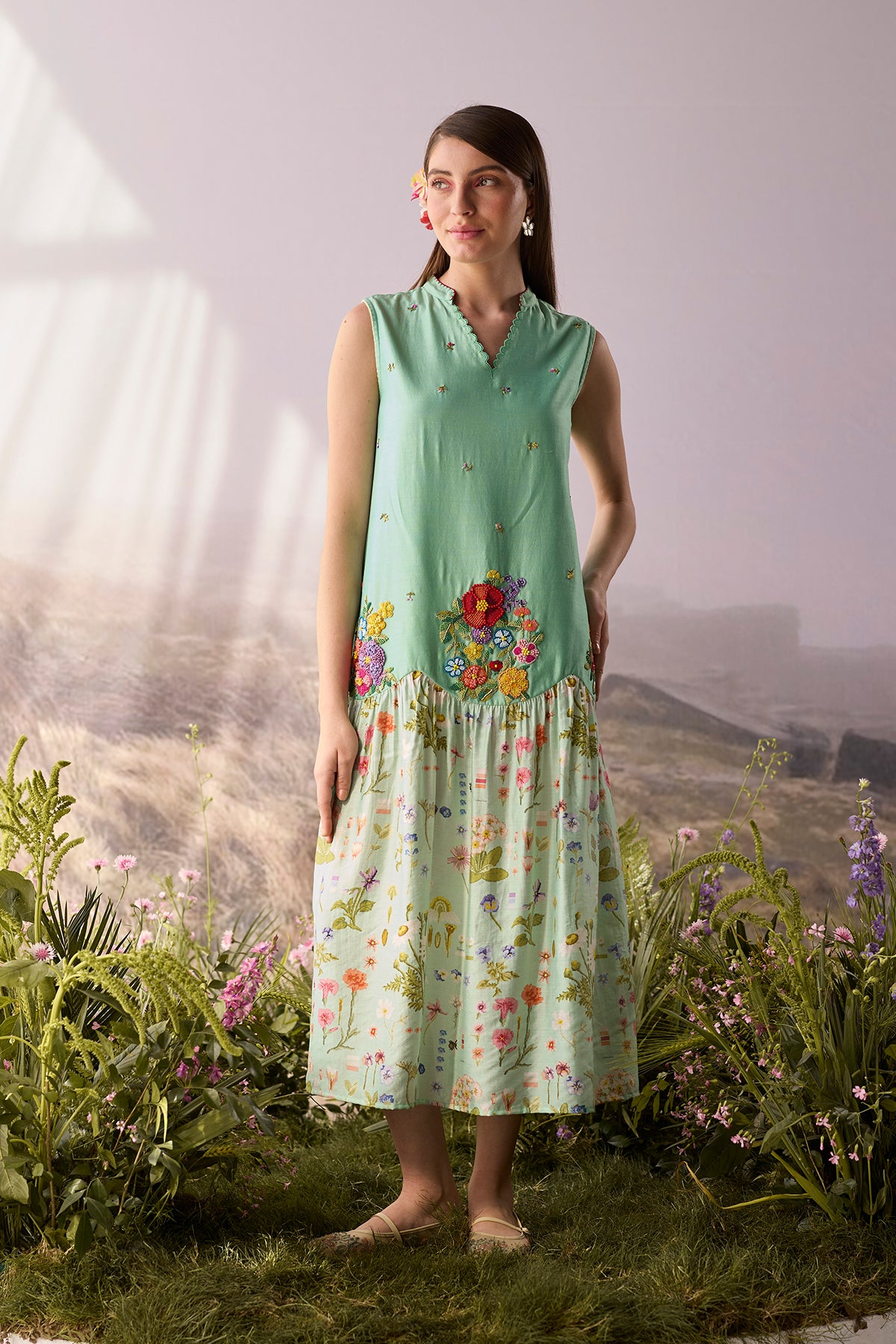 Seaglass Gathered Dress