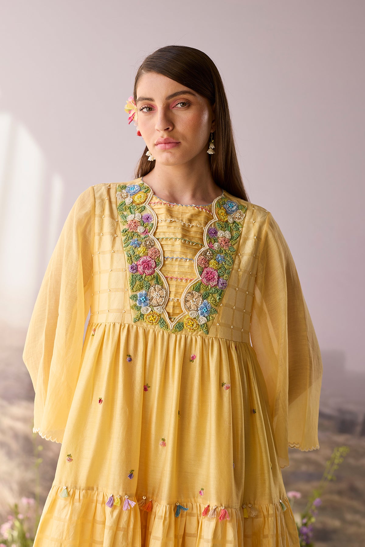 Sunpetal Floral Beaded Dress