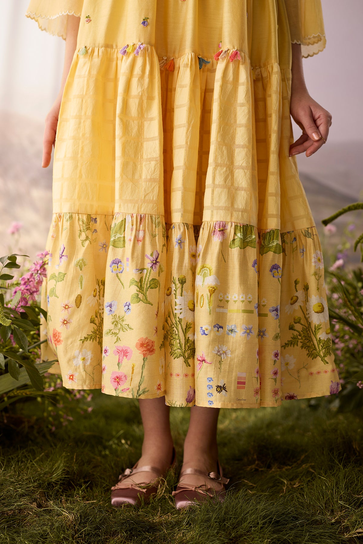 Sunpetal Floral Beaded Dress