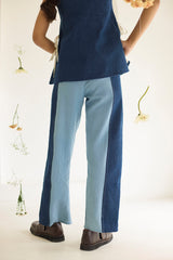 Panelled Denim Pants