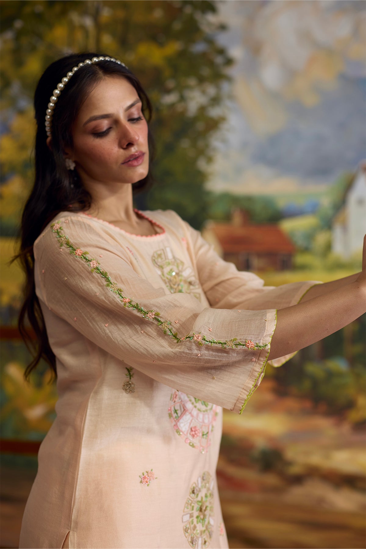 Sorbet Floral Beaded Kurta