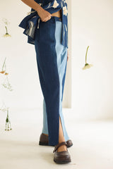 Panelled Denim Pants