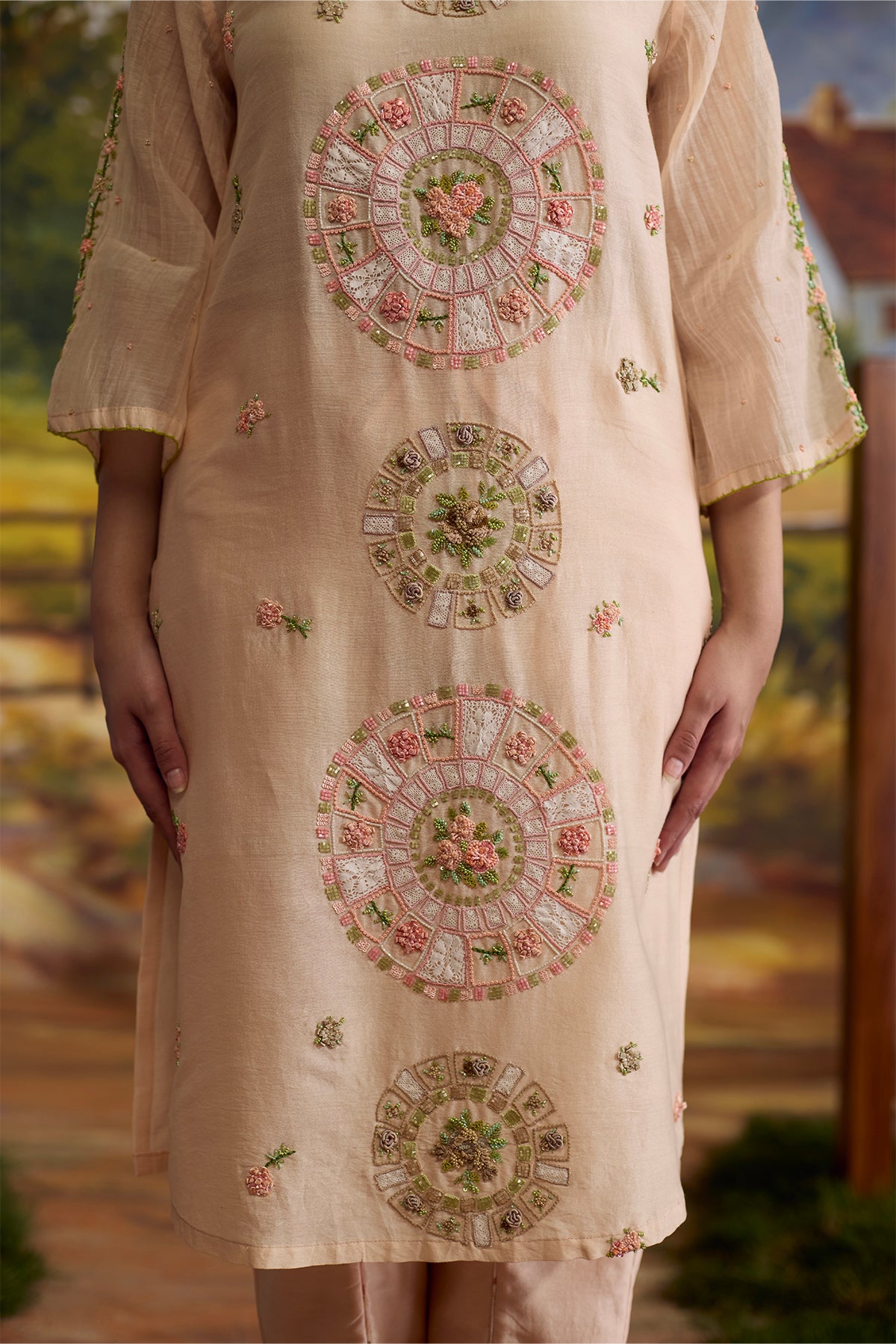 Sorbet Floral Beaded Kurta