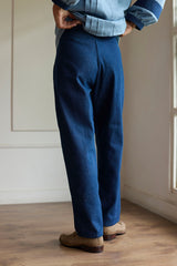 Navy Blue Denim Pants