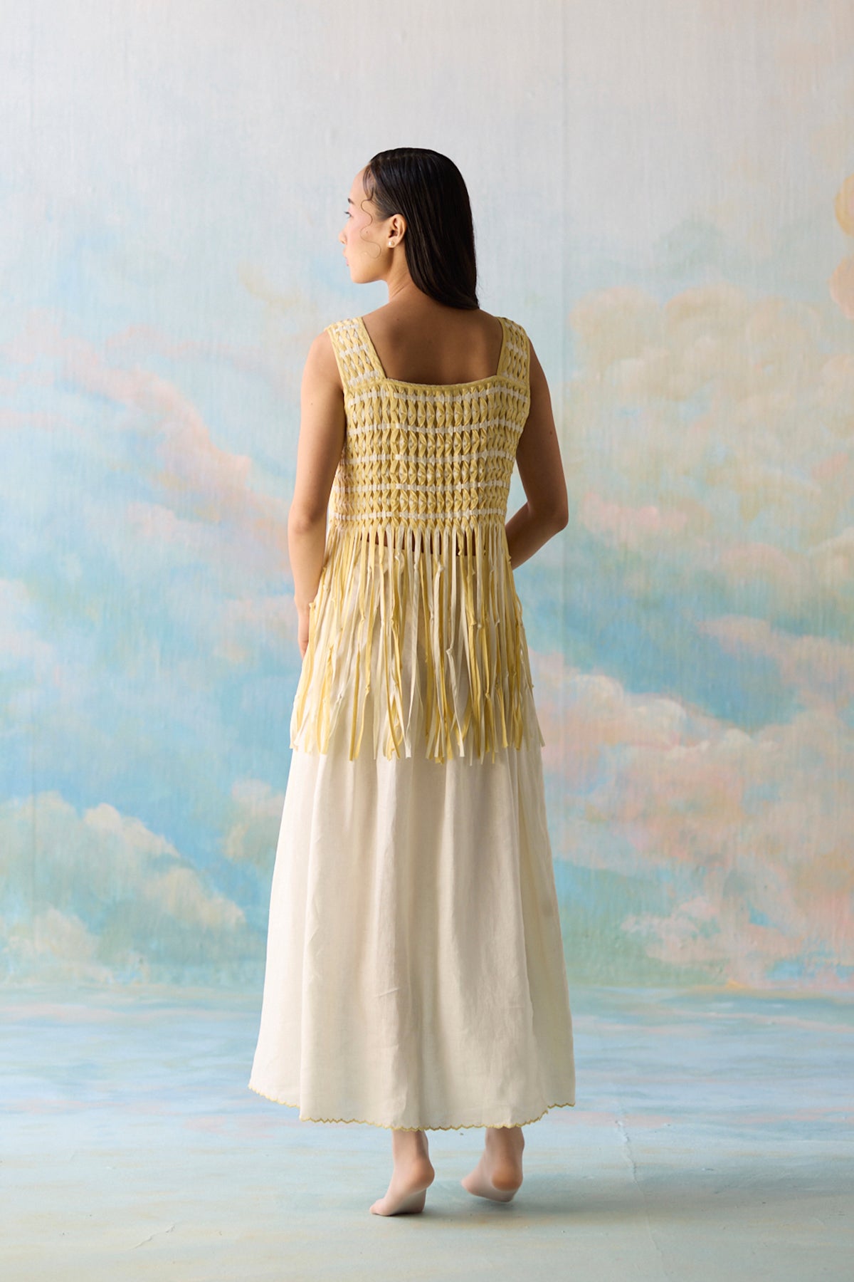 Citrine Smocked Top