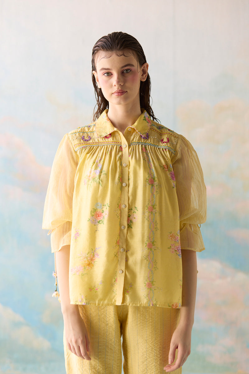 Citrine Floral Shirt