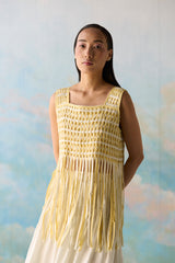 Citrine Smocked Top