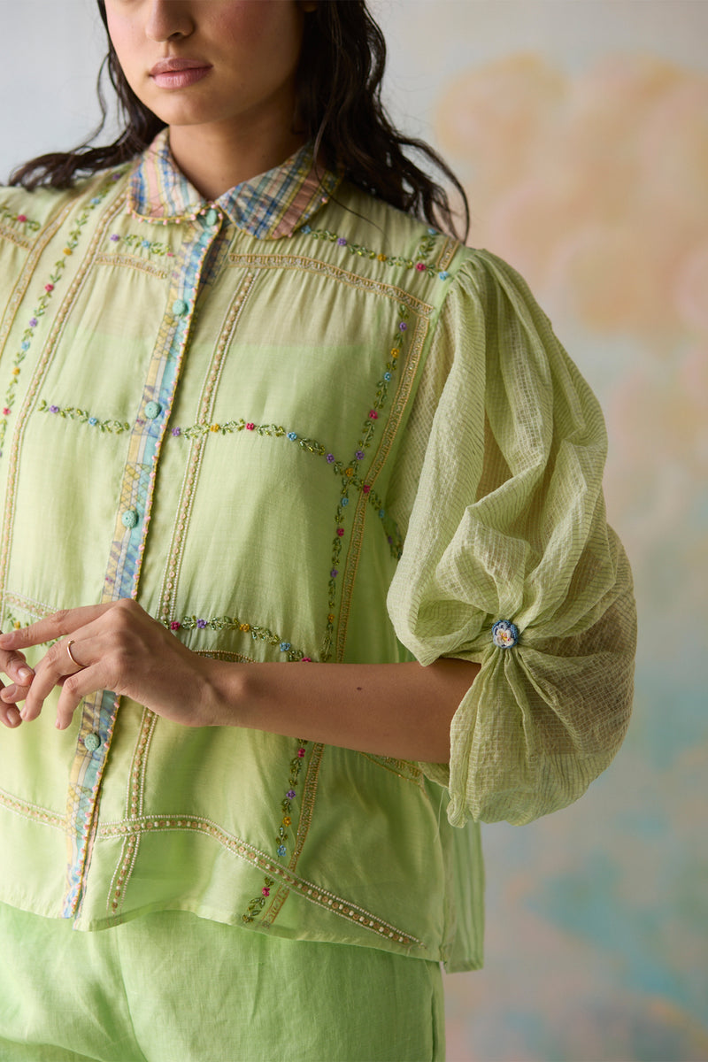 Fern Embroidered Shirt