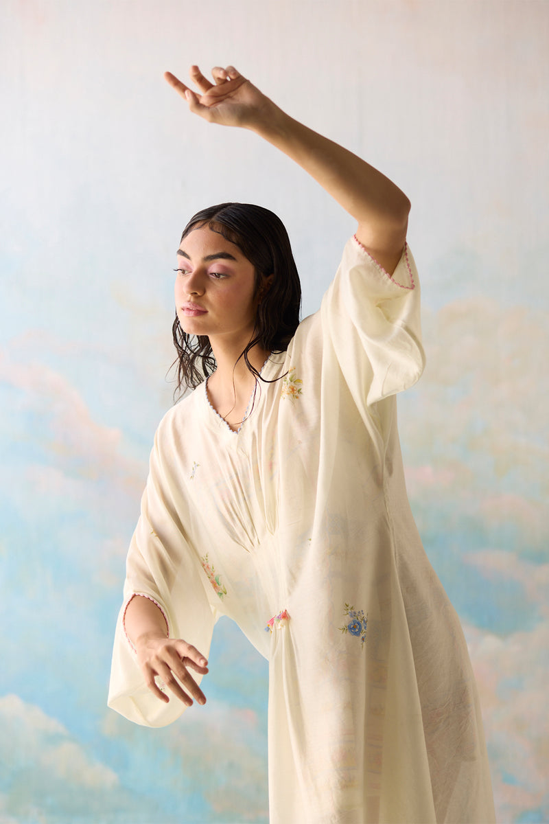 Cloud Embroidered Kaftan