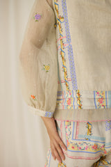 Cloud  Embroidered Top